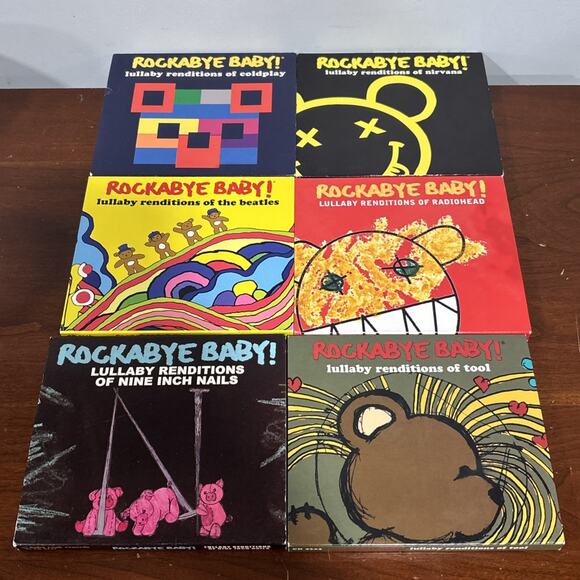 Rockabye Baby CD lot Rock Music Coldplay Tool NIN Radiohead Nirvana Beatles - Picture 1 of 9